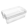 Economical custom design plastic drawer refrigerator organizer bins with handle